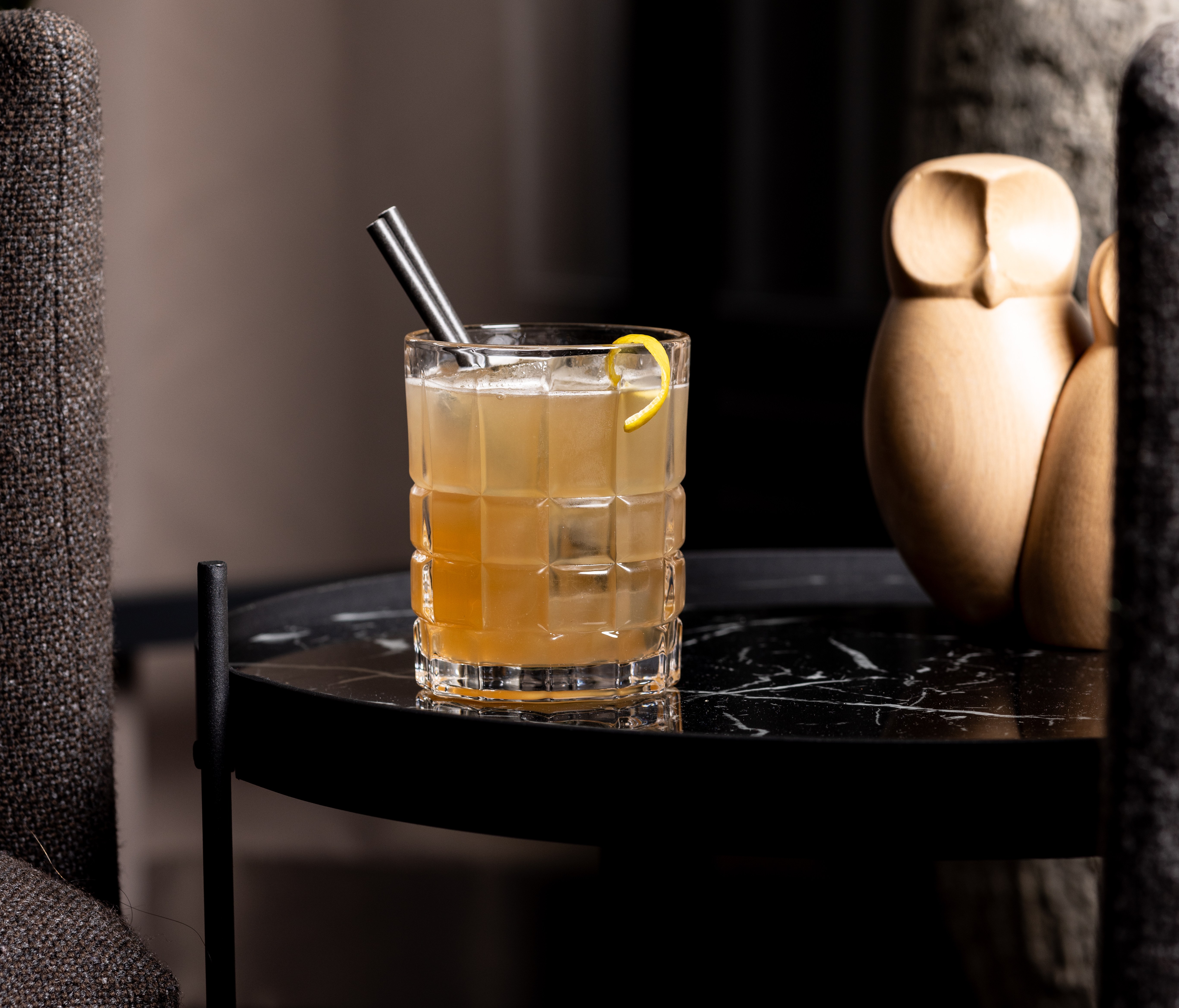 Dark Beira cocktail from Beira restaurant at AC Hotel.