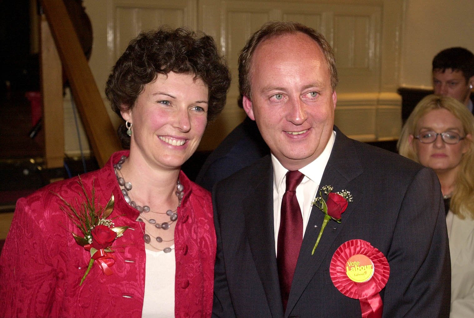 Shaun Woodward and his wife celebrating his election victory.