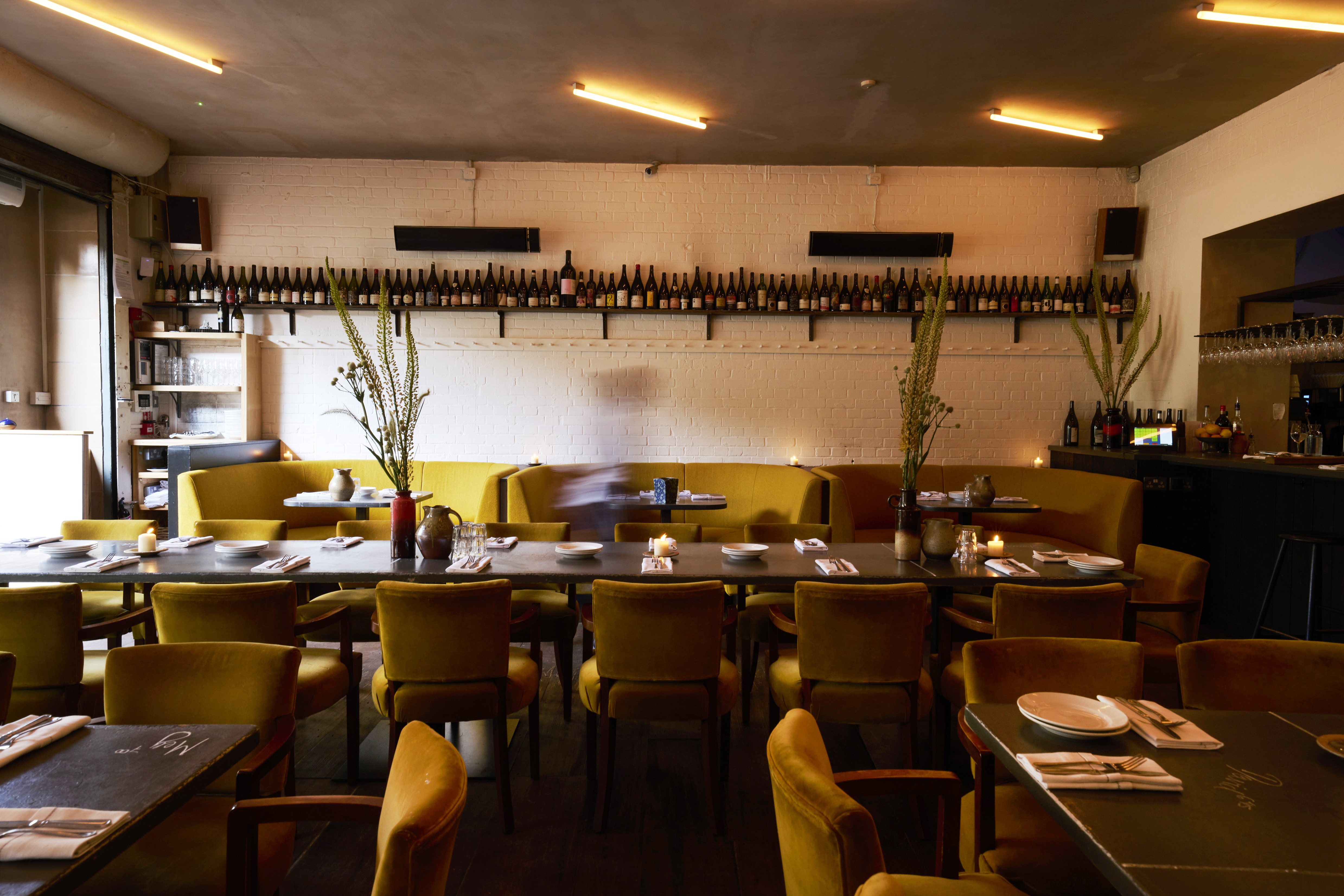 Interior view of Westerns Laundry restaurant in Highbury.