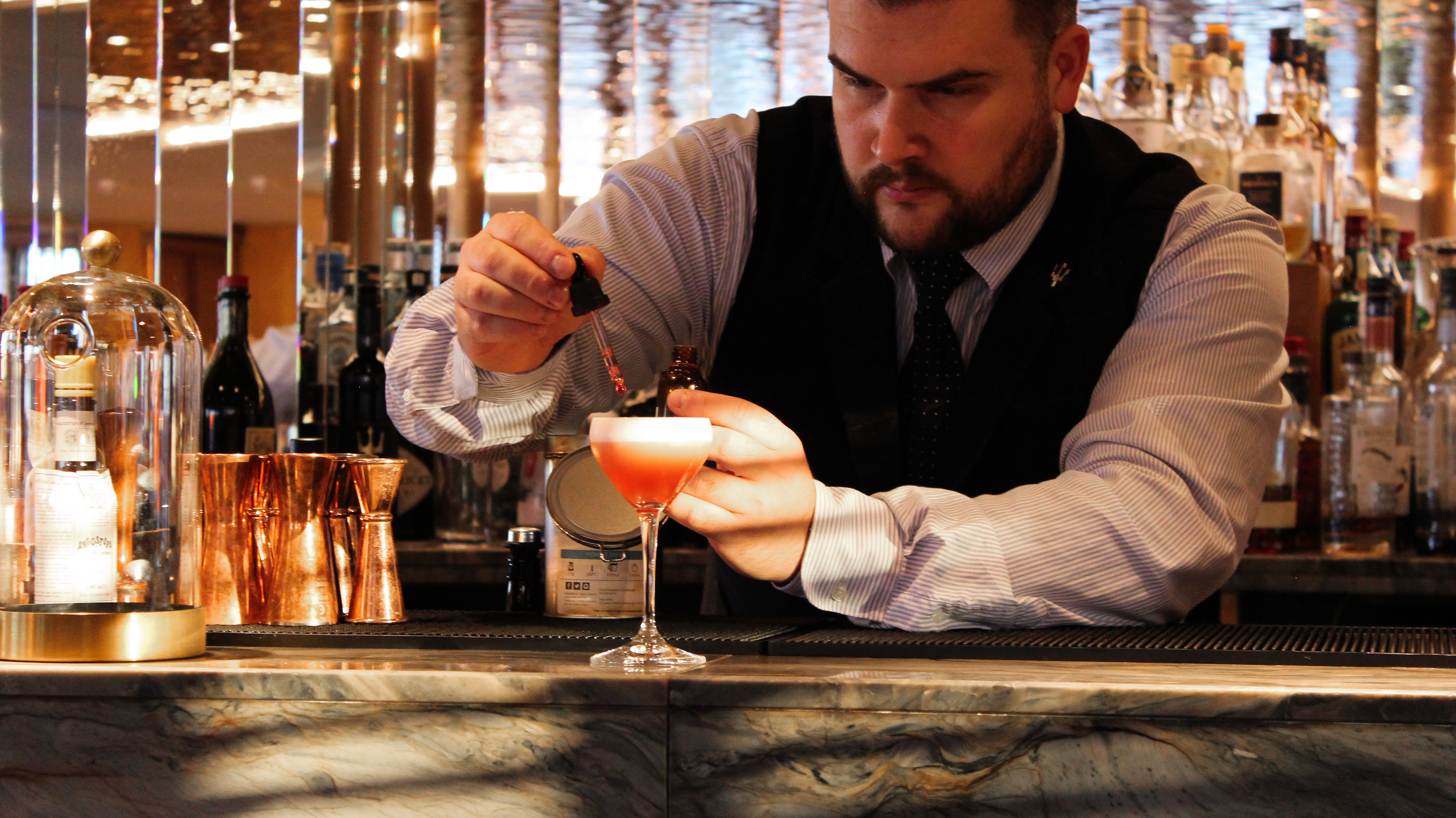 Violet Kiss cocktail by Fingal hotel.