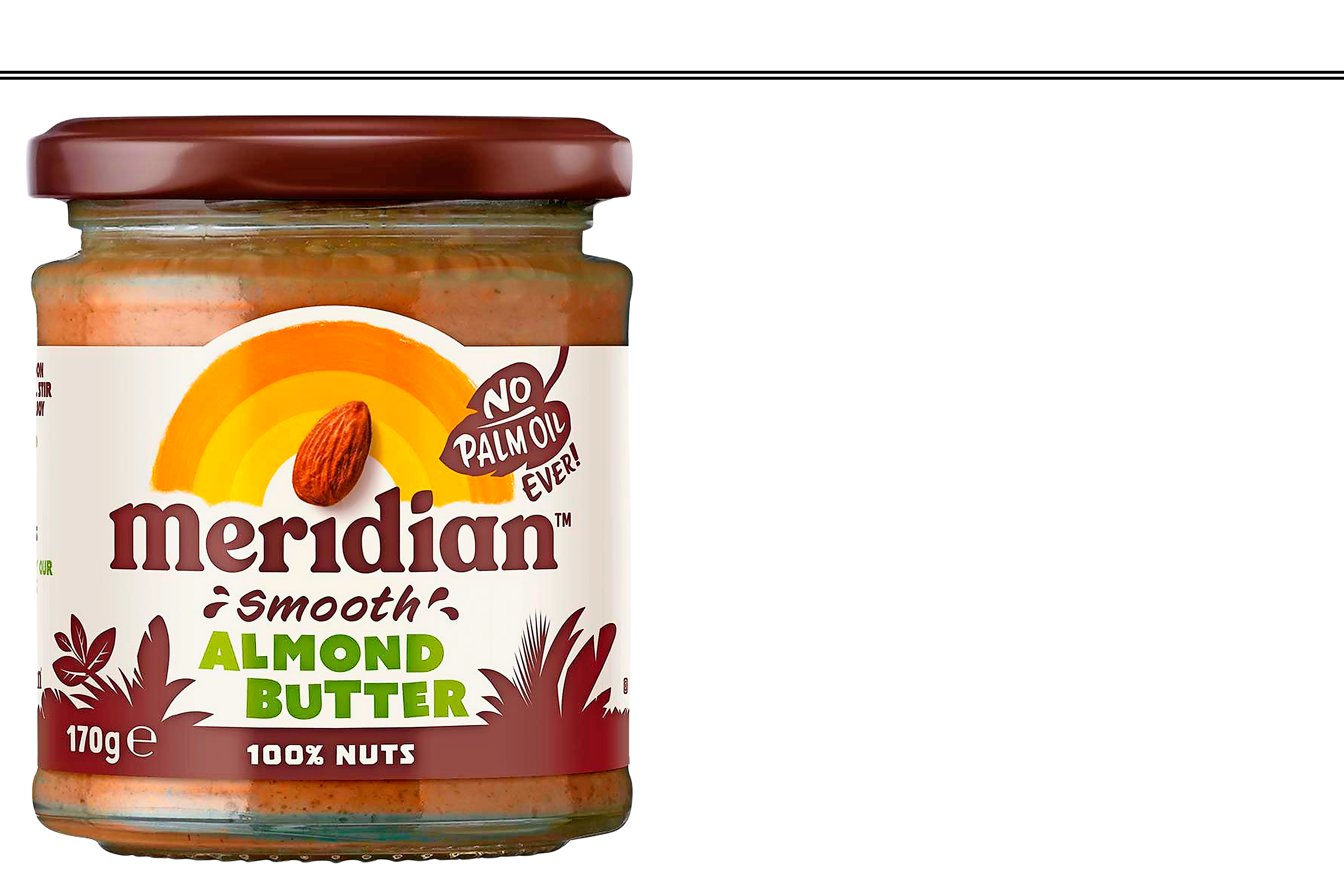 Jar of Meridian smooth almond butter.