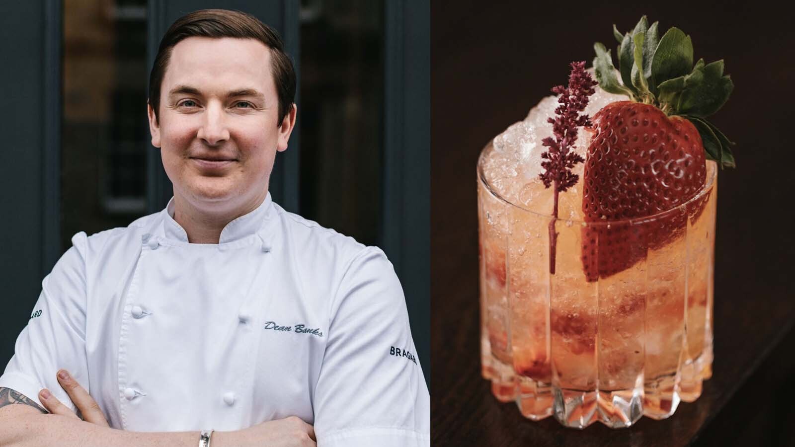 Strawberry Smash cocktail by Chef Dean Banks.