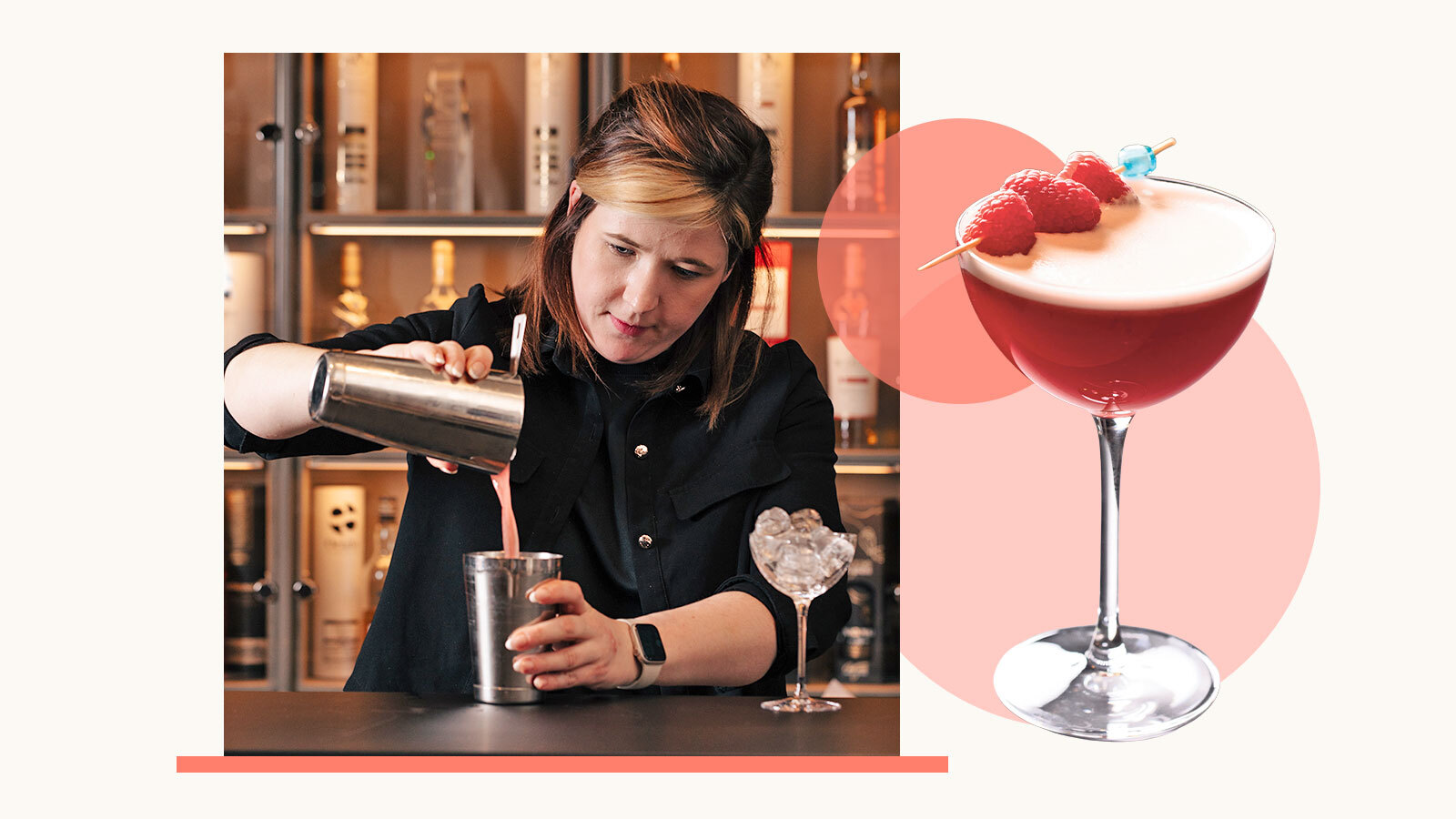 The Berry & Peat cocktail from Bank Restaurant & Club Room.