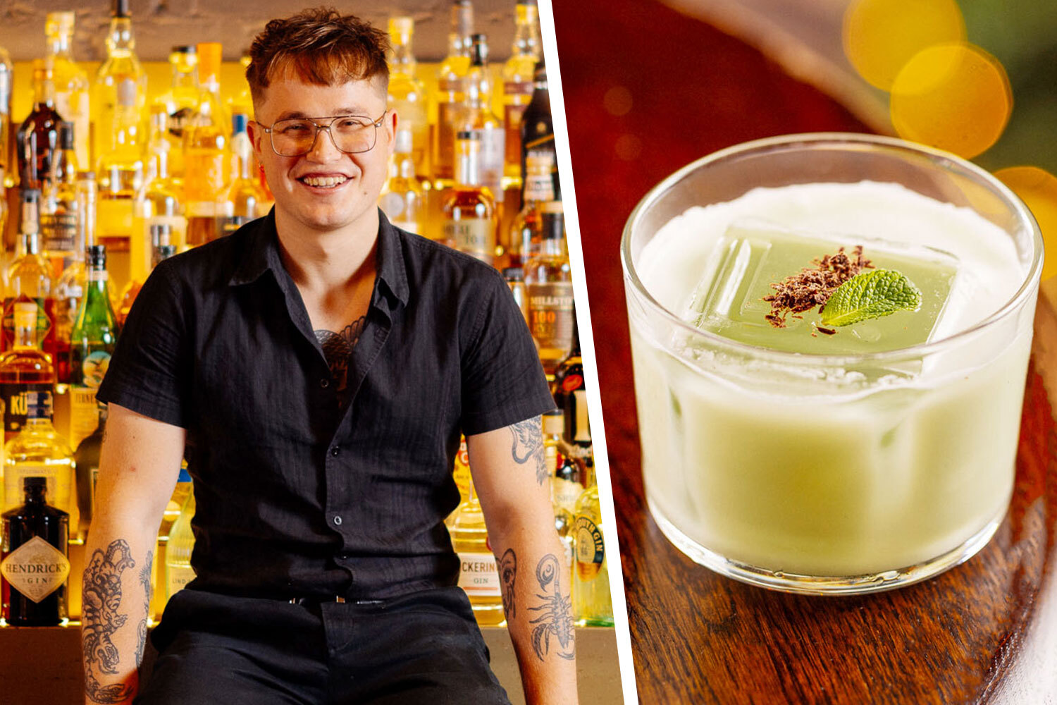 The Grasshopper cocktail from Lady Libertine.